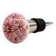 Red Leaf Ceramic Wine Stopper  (Pack Of One Piece)